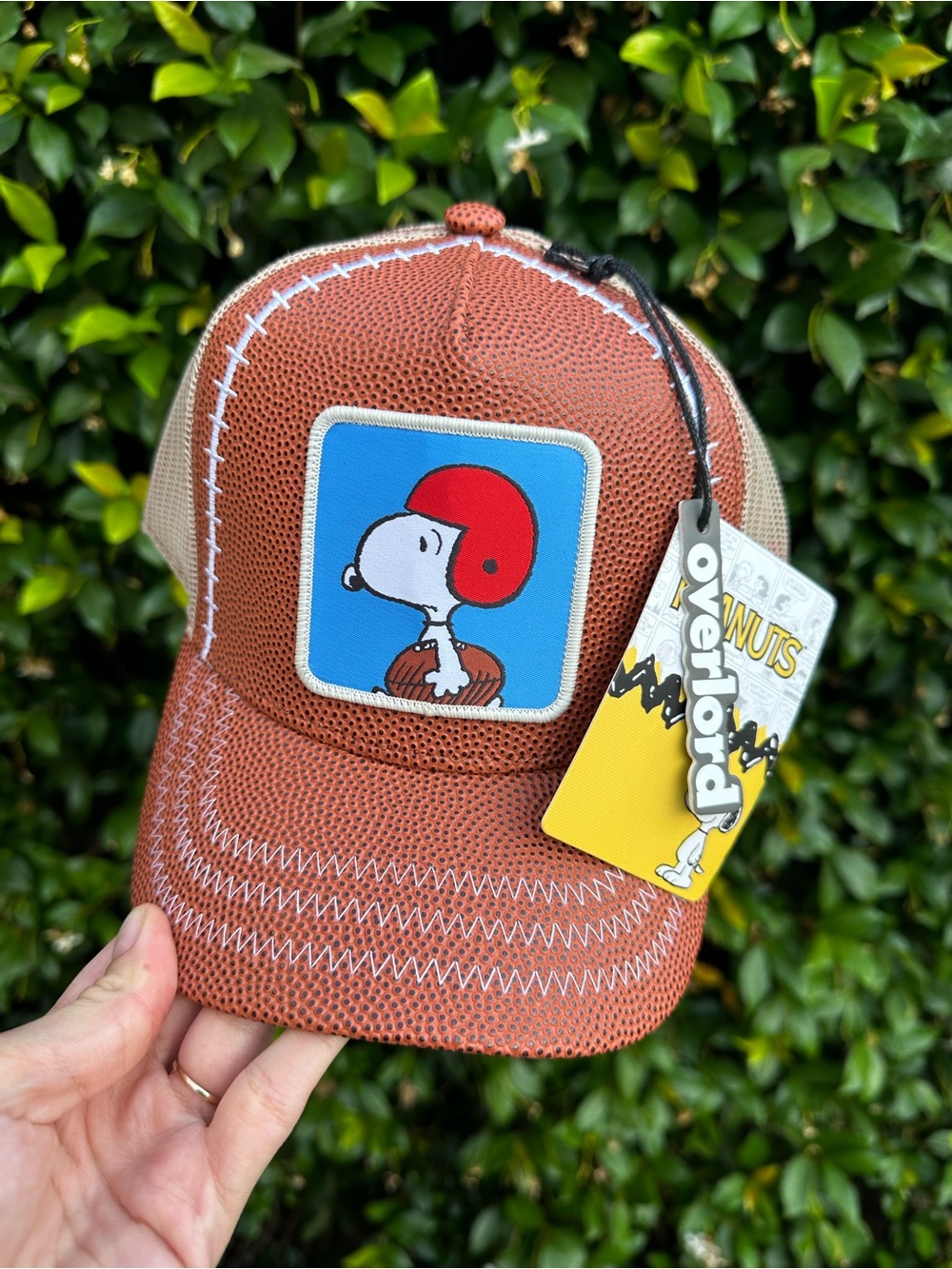 Peanuts Snoopy Football Brown Trucker Cap